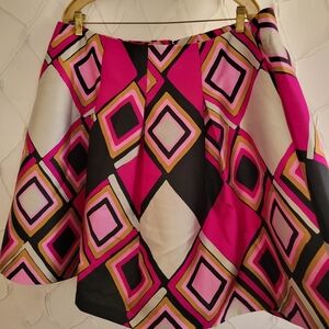 SALE! Lane Bryant Geometric Print Mini Skirt / Colorful / Size 20